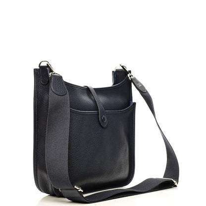 Hermes Taurillon Clemence Evelyne III PM Bleu Nuit 3 of 8