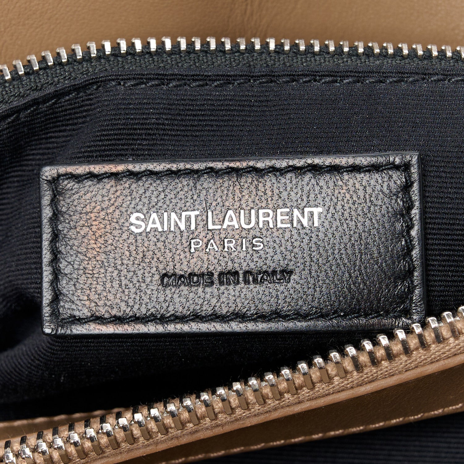 Saint Laurent Calfskin Y Quilted Monogram Medium Loulou Chain Satchel Dark Beige 7 of 11