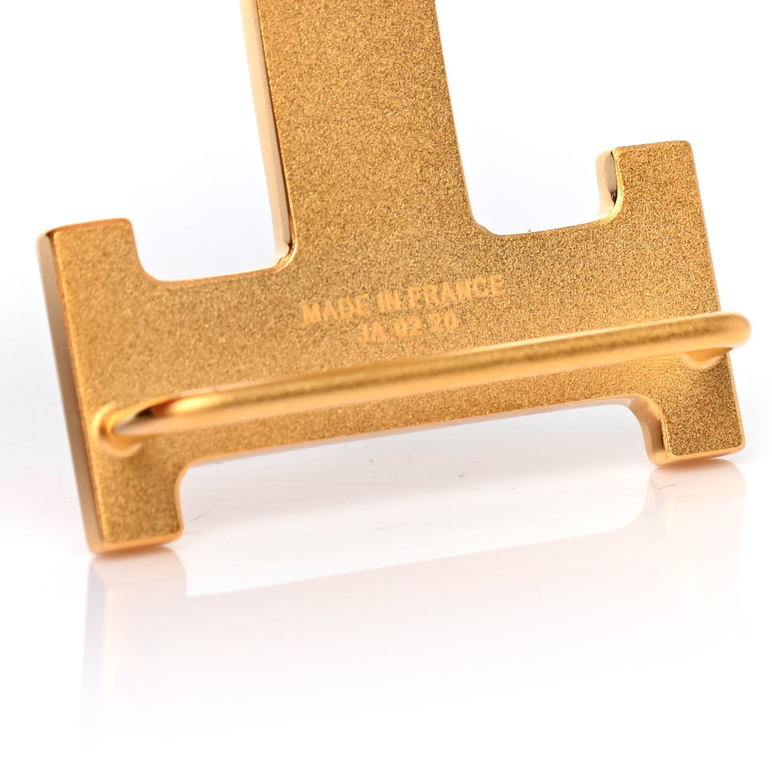 Hermes Guilloche 32mm H Belt Buckle Gold 4 of 4