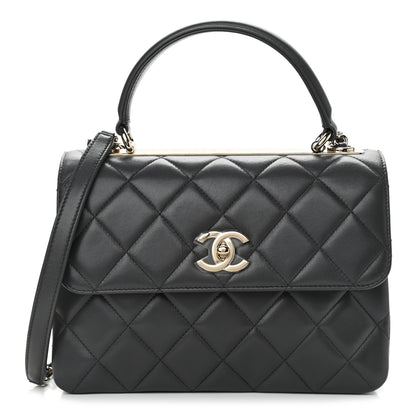 Chanel Lambskin Quilted Small Trendy CC Dual Handle Flap Bag Dark Grey 1 of 11