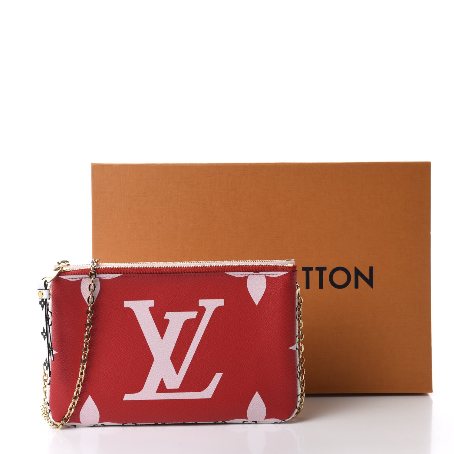 Louis Vuitton Monogram Giant Double Zip Pochette Rouge 11 of 11