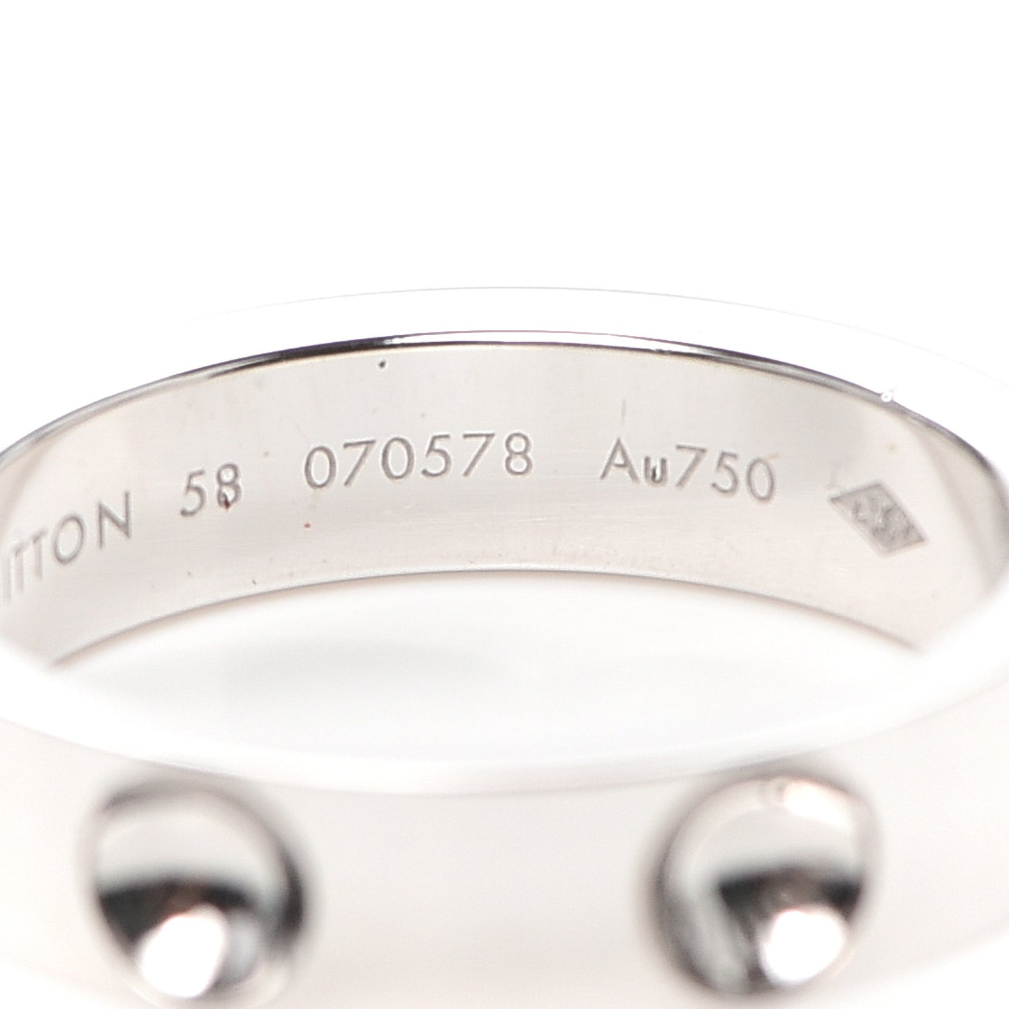 18K White Gold Empreinte Ring 58 8.5