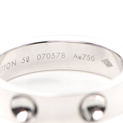 Louis Vuitton 18K White Gold Empreinte Ring 58 8.5 5 of 5
