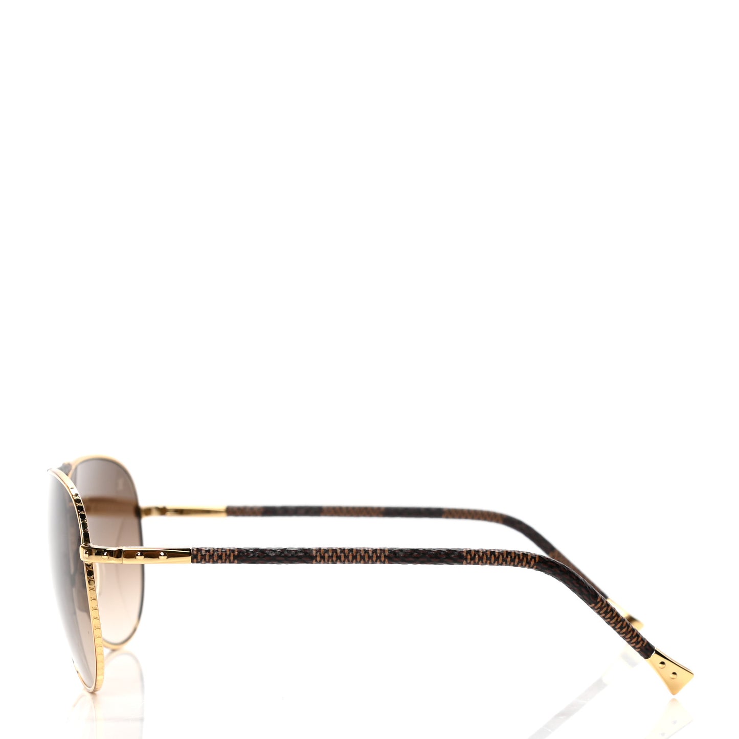 Damier Ebene Conspiration Pilote Aviator Sunglasses Z0202U Gold