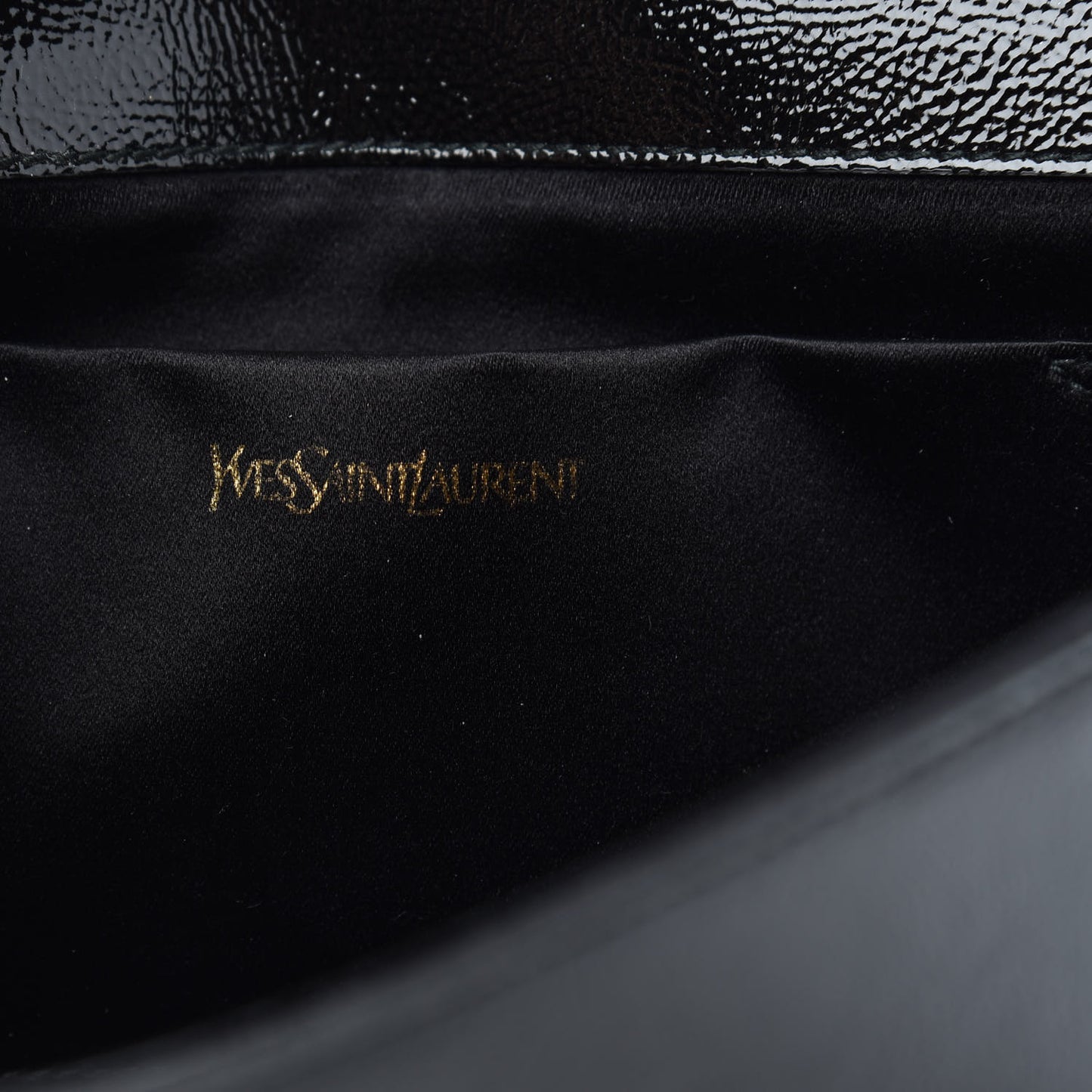 Textured Patent Monogram Large Belle De Jour Clutch Black