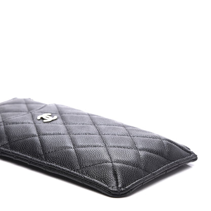 Chanel Caviar Quilted Classic Flat Wallet Pouch Black 8 of 9