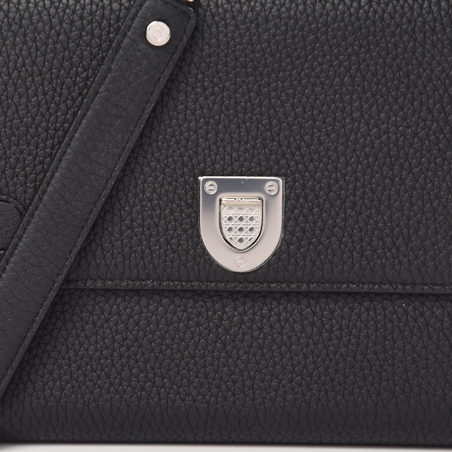 Christian Dior Grained Calfskin Diorever Wallet On Chain Black 9 of 9