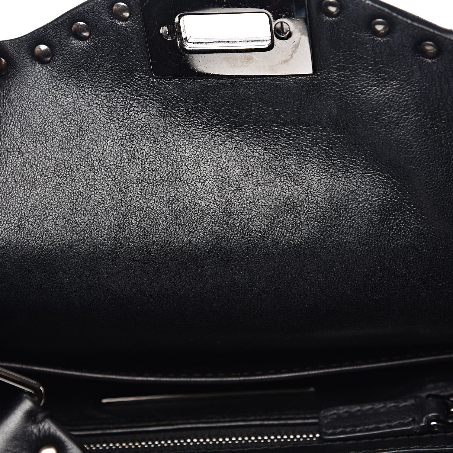 Valentino Garavani Calfskin Large Rockstud All Over Flip-Lock Messenger Bag Black 13 of 20