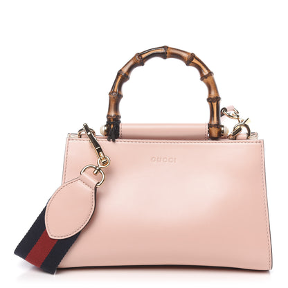Gucci Nappa Bamboo Web Mini Nymphaea Top Handle Bag Perfect Pink Mystic White 1 of 11