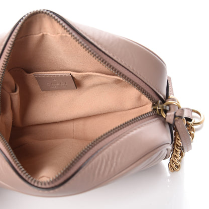 Gucci Calfskin Matelasse Mini GG Marmont Chain Shoulder Bag Nude 6 of 10