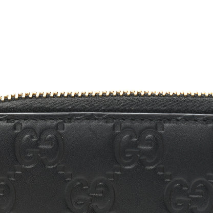 Gucci Guccissima Zip Around Card Case Black 7 of 8
