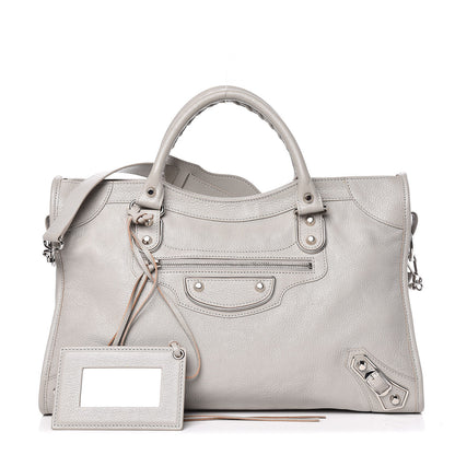 Balenciaga Chevre Silver Metallic Edge Hardware City Gris Glace 1 of 12