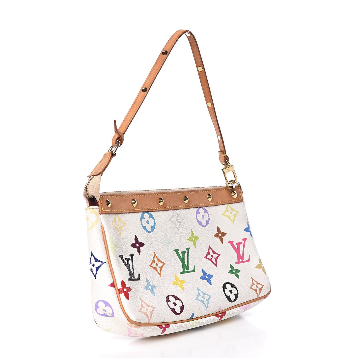 Monogram Multicolor Pochette Accessories White