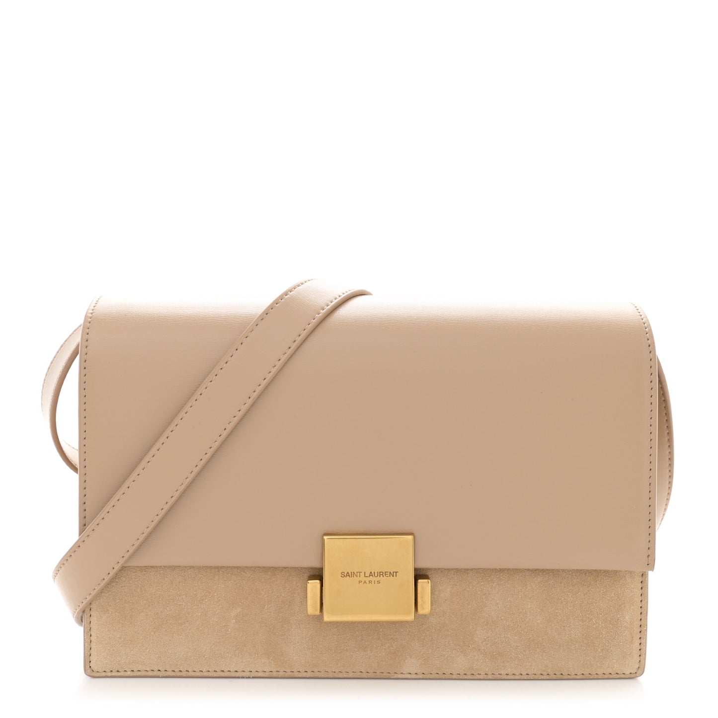 Smooth Calfskin Suede Medium Bellechasse Bag Beige