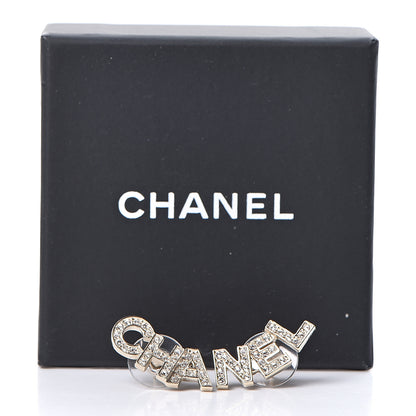 Chanel Crystal Pearl Signature Stud Earrings Gold 5 of 5