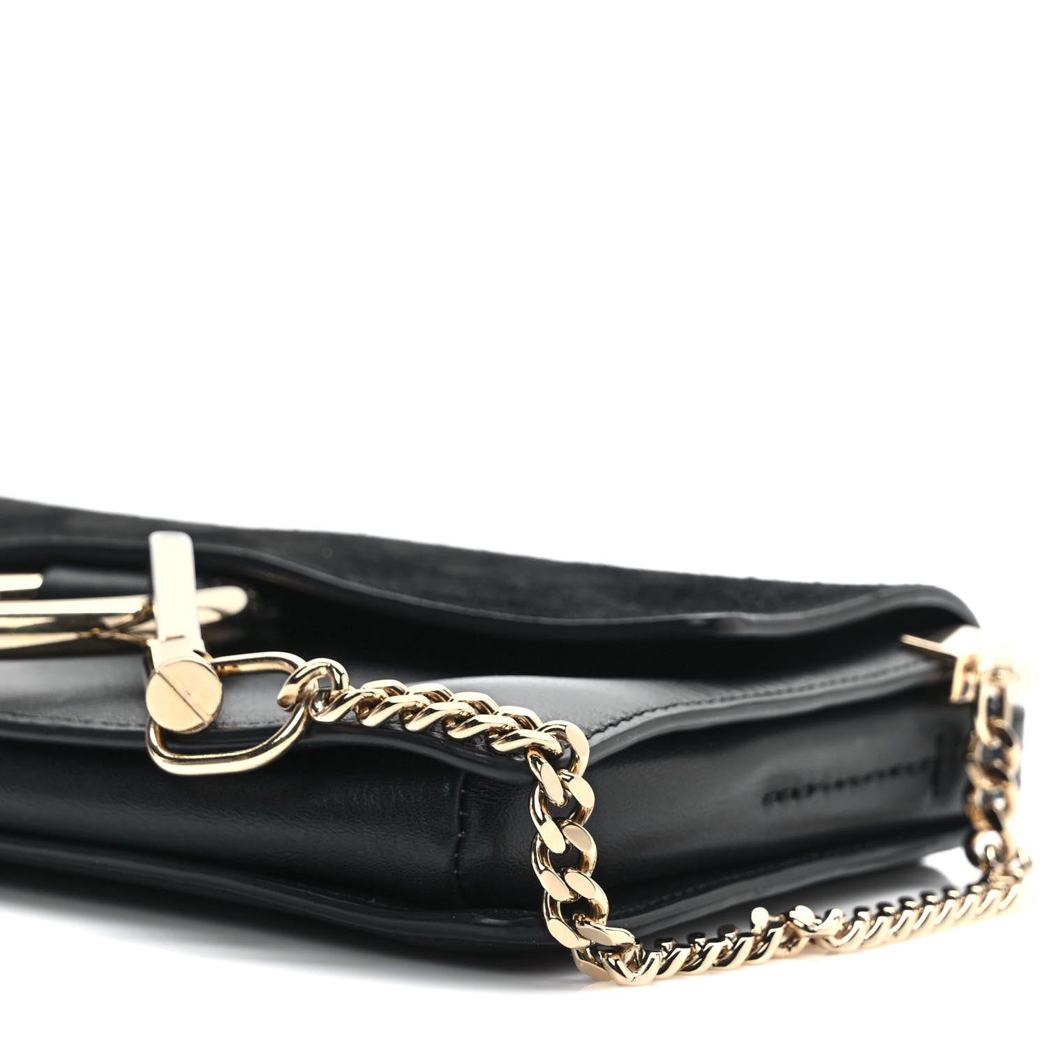 Chloe Suede Calfskin Small Faye Shoulder Bag Black 8 of 8