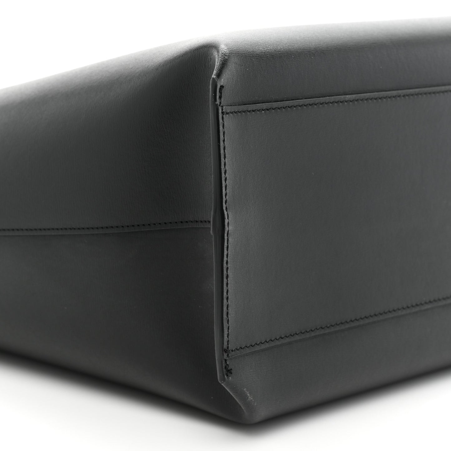 Calfskin Medium Shopper Tote Black
