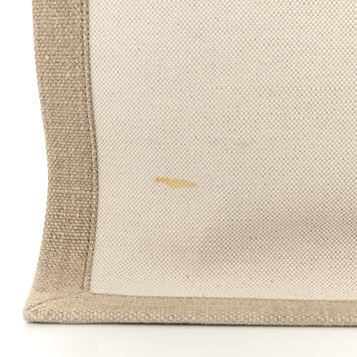 Saint Laurent Linen Calfskin Small Rive Gauche Tote Greggio Natural 11 of 11