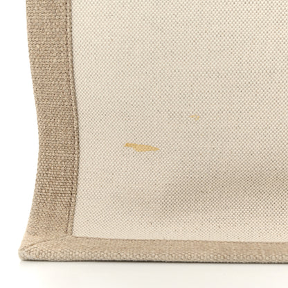 Saint Laurent Linen Calfskin Small Rive Gauche Tote Greggio Natural 11 of 11
