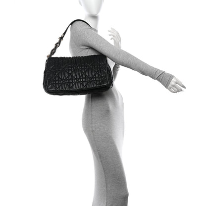 Christian Dior Lambskin Cannage Medium Delidior Flap Bag Black 2 of 13