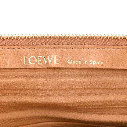 Loewe Lambskin Pleated Bracelet Pouch Shoulder Bag Warm Desert 6 of 10