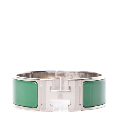 Hermes Enamel Wide Clic Clac H Bracelet PM Vert Sapin 1 of 6