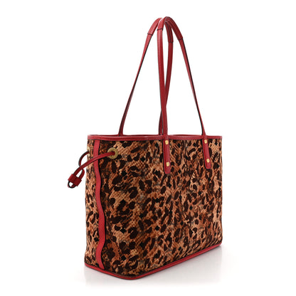 MCM Visetos Medium Reversible Shopper Project Tote Red Jaguar Brown 5 of 26