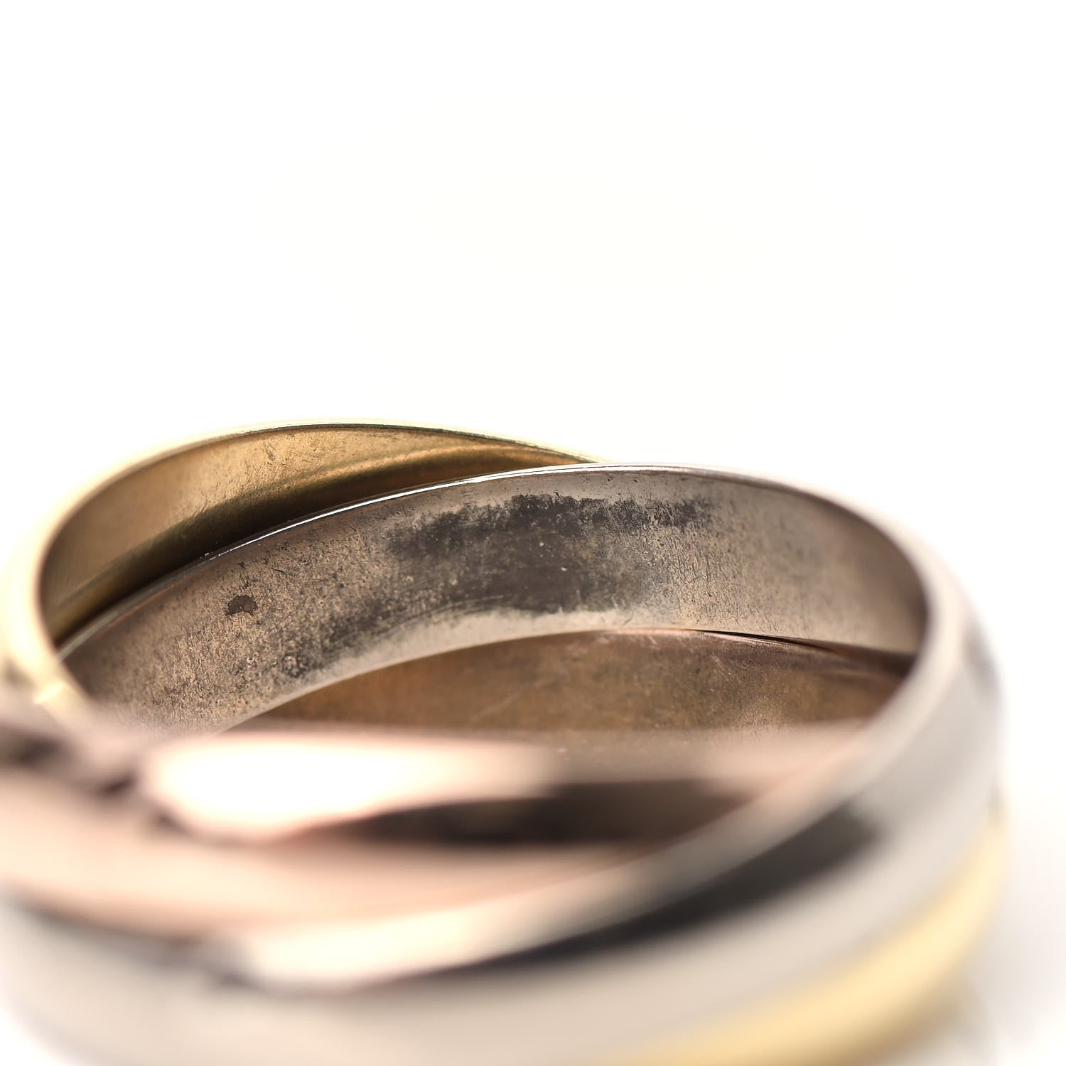 Cartier 18K Pink Yellow White Gold Classic Trinity Ring 50 5.25 8 of 9