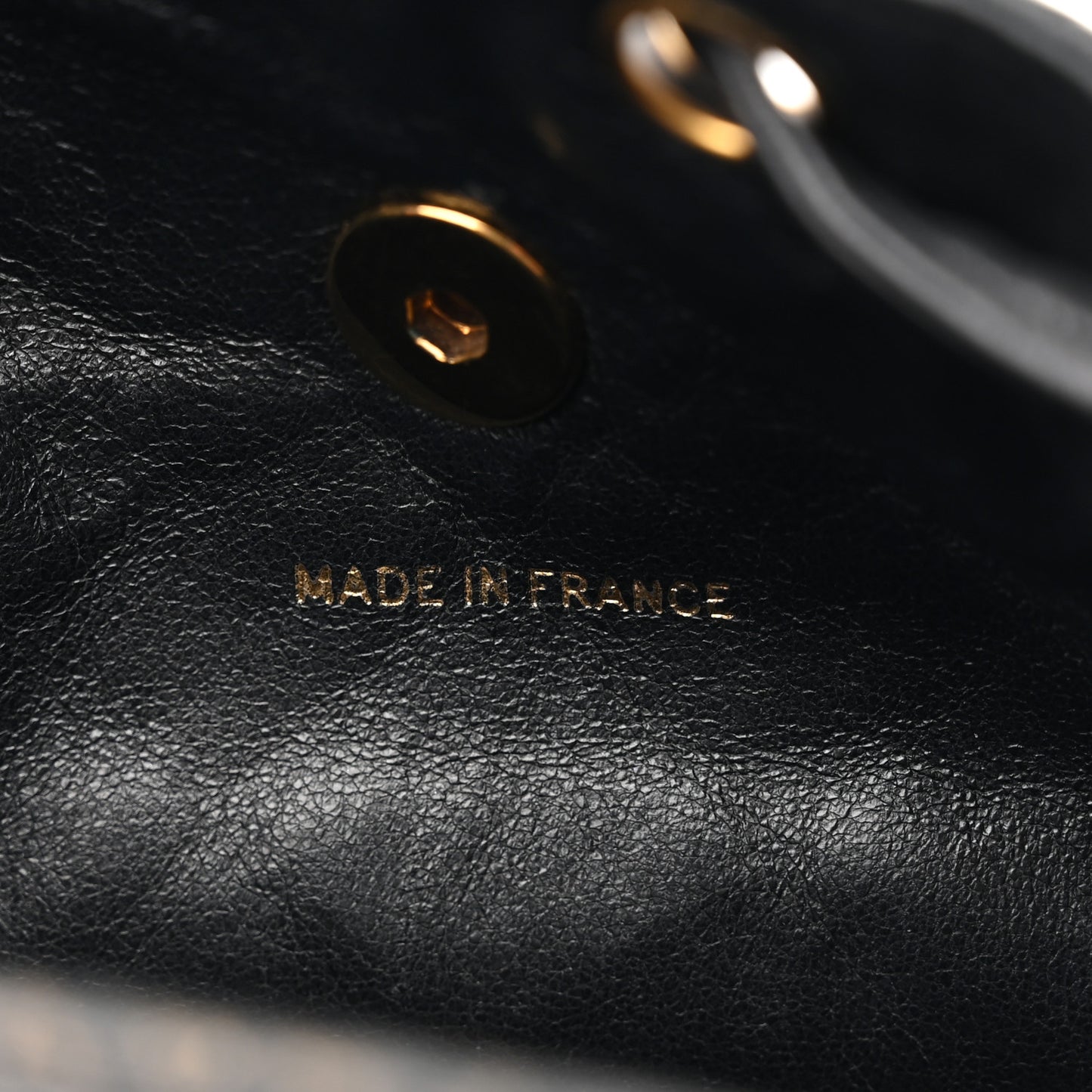 Lambskin Quilted Drawstring Backpack Black