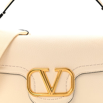 Valentino Garavani Soft Grainy Calfskin Alltime Shoulder Bag White 7 of 9