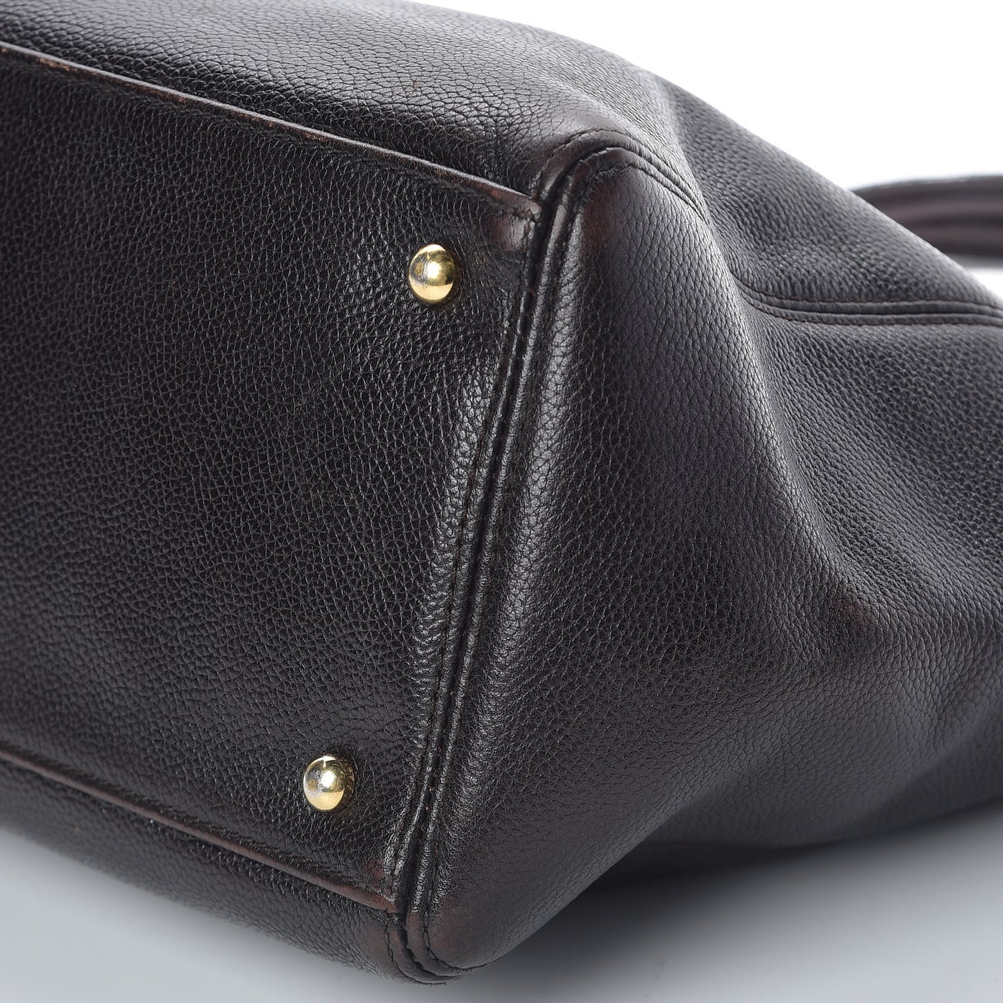 Calfskin Cerf Executive Shopper Tote Brown