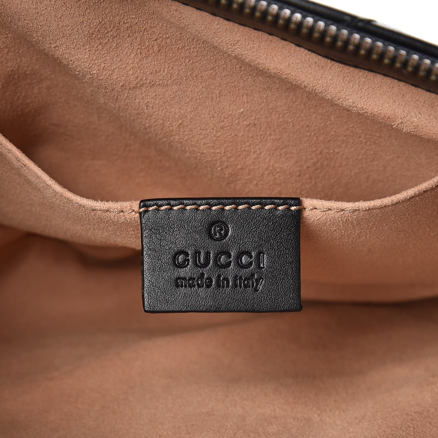 Calfskin Matelasse GG Marmont Double Zip Chain Bag Black