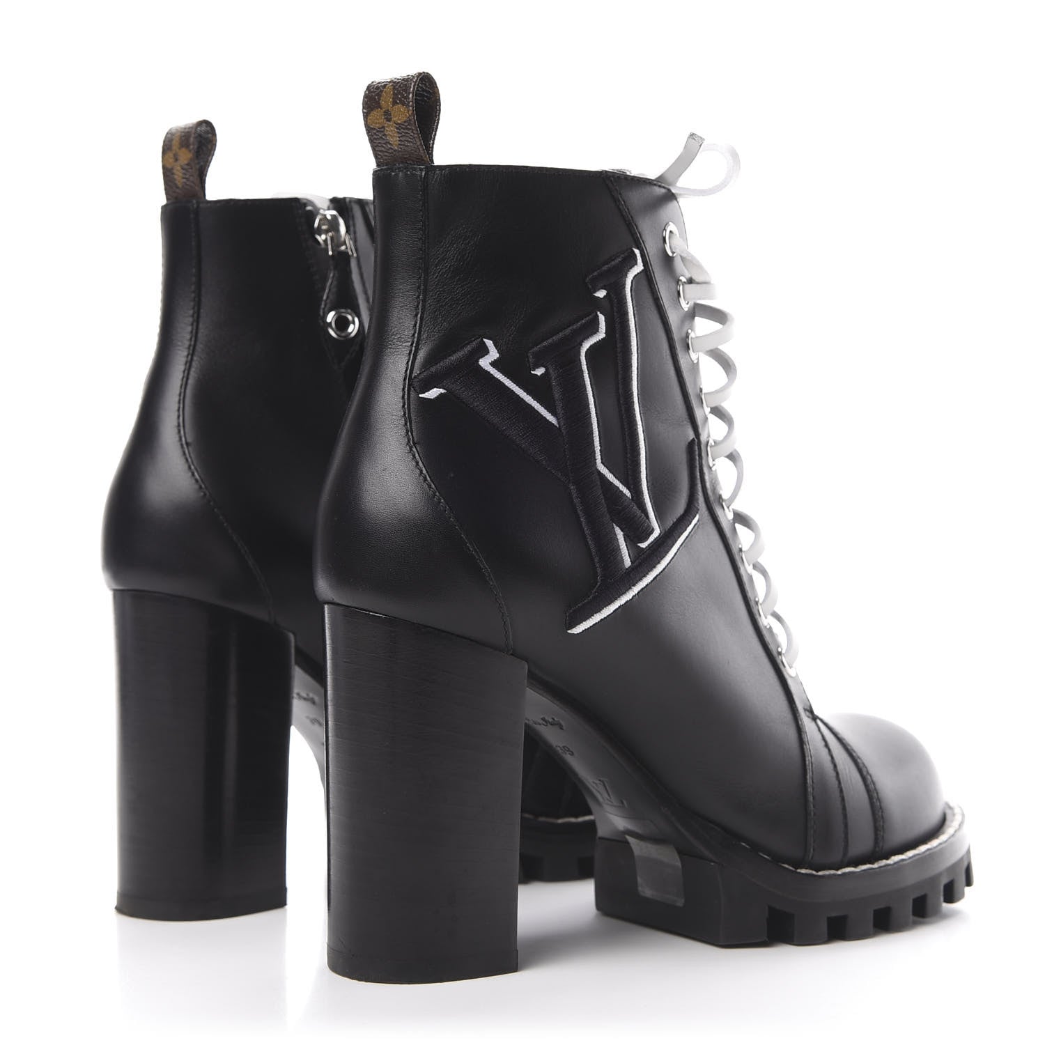 Louis Vuitton Calfskin Star Trail Ankle Boots 39 Black 4 of 10
