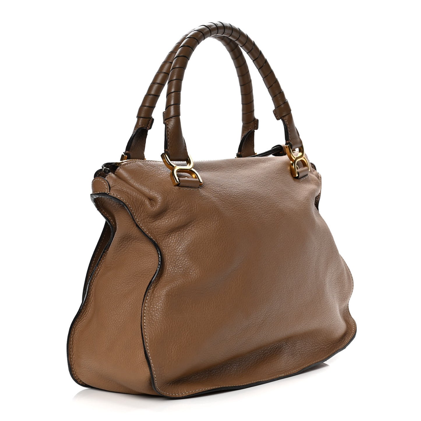 Calfskin Large Marcie Satchel Nut