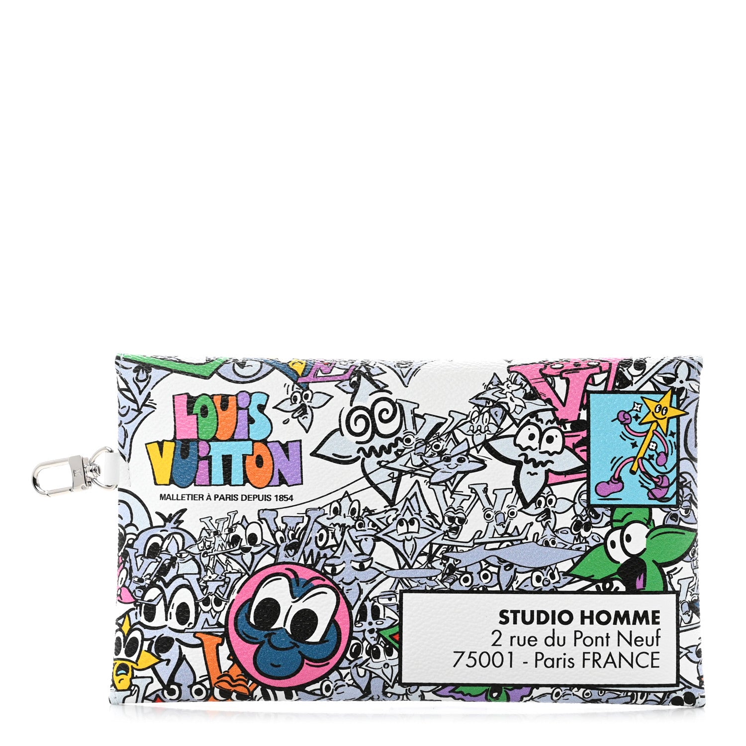 Louis Vuitton Monogram Comics Medium Trio Envelope Pouch Multicolor 1 of 6