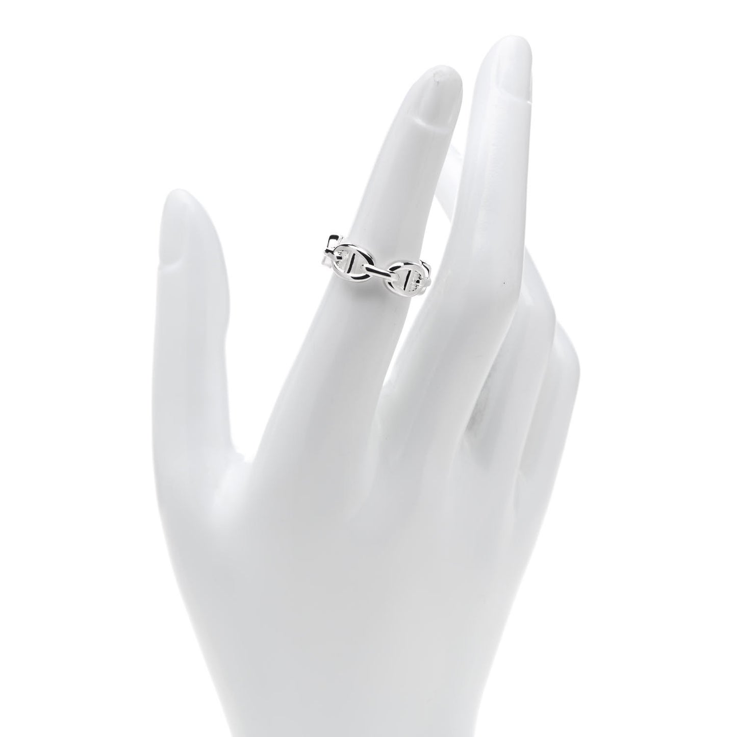 Sterling Silver PM Chaine d'Ancre Enchainee Band Ring 51 5.75