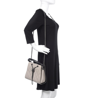 Chanel Caviar Quilted Small CC Bucket Bag Grey 2 of 12