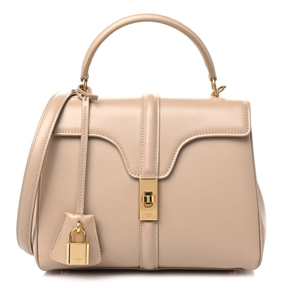 Celine Satinated Calfskin Small 16 Top Handle Bag White 1 of 13