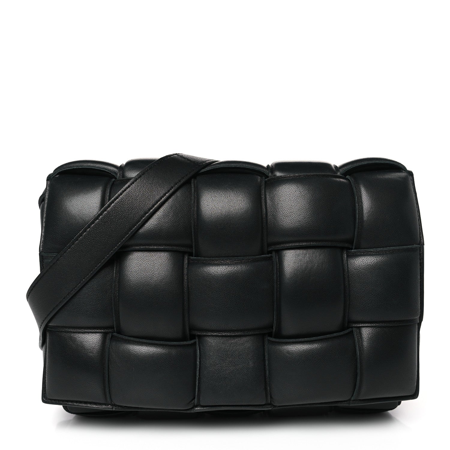 Bottega Veneta Nappa Maxi Intreccio Padded Cassette Crossbody Bag Black 1 of 15