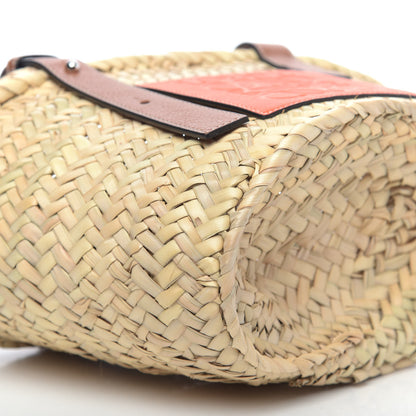Loewe Raffia Small Basket Tote Bag Natural Orange 7 of 8
