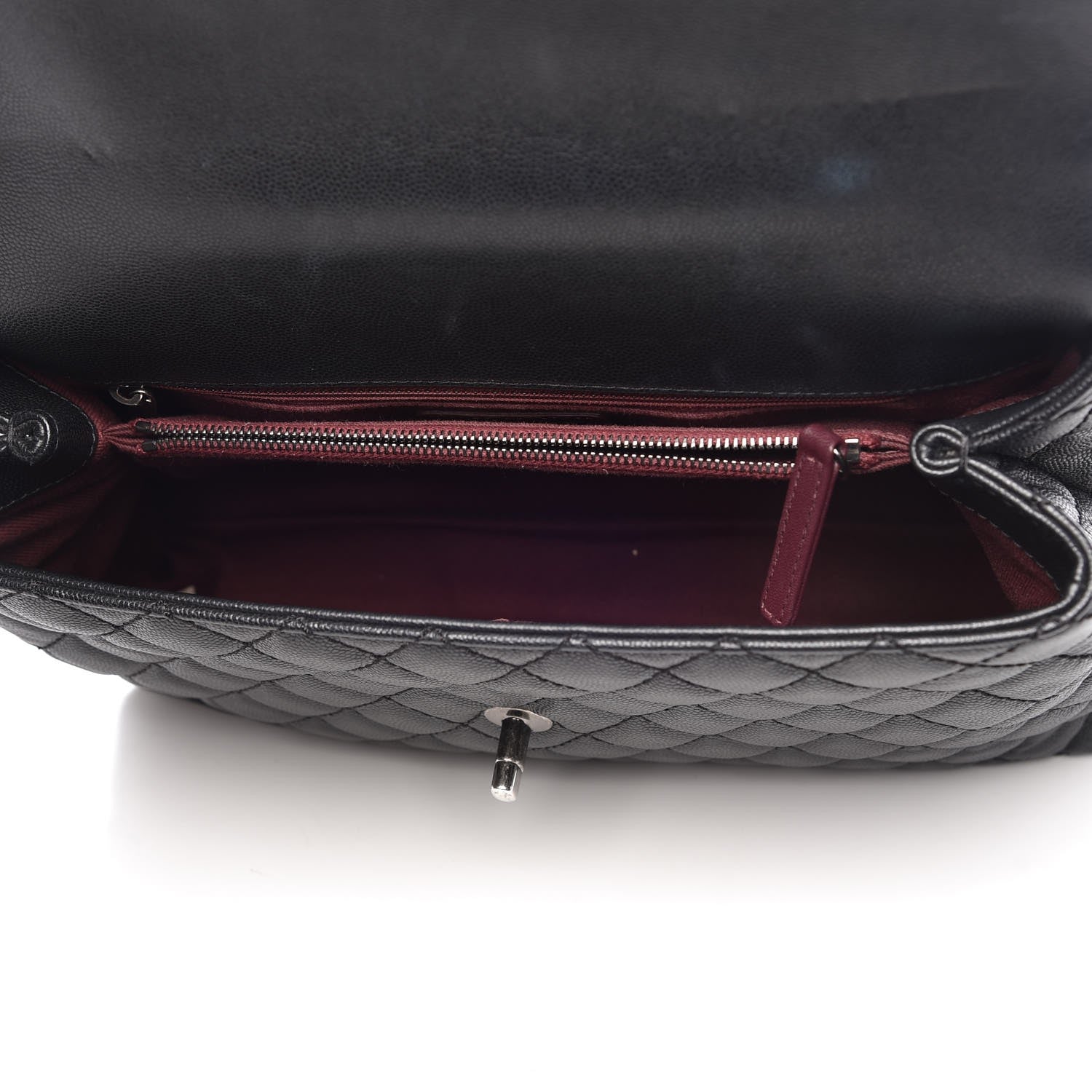 Chanel Caviar Quilted Medium Coco Handle Flap Black 5 of 11