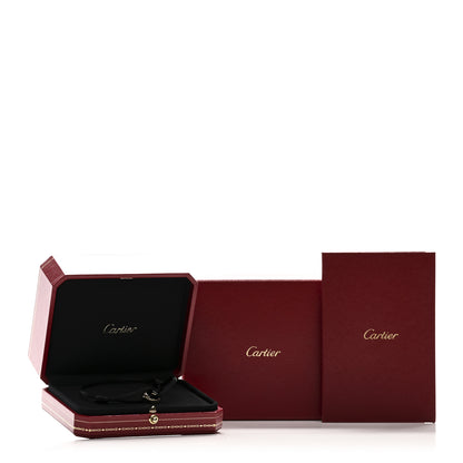 Cartier 18k Pink Yellow White Gold Trinity Adjustable Cord Bracelet Black 4 of 4