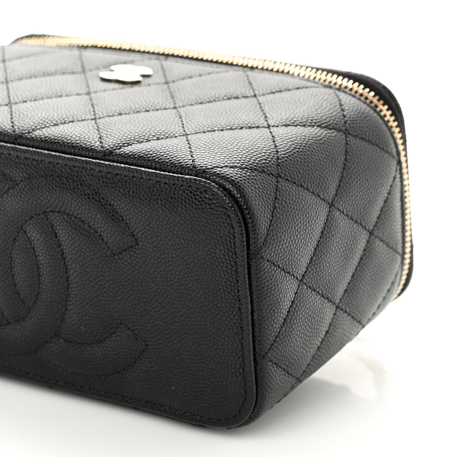 Chanel Caviar Quilted Small Vanity Case With Chain Black 11 of 12