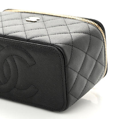 Chanel Caviar Quilted Small Vanity Case With Chain Black 11 of 12