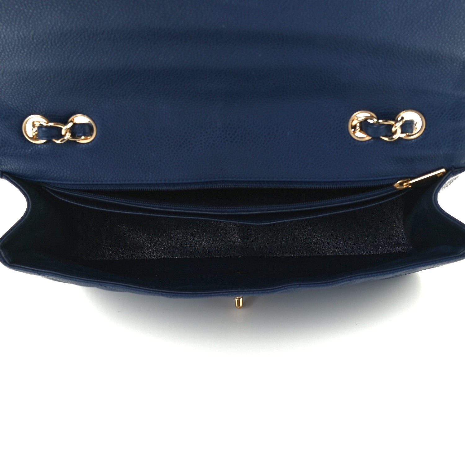 Chanel Caviar Quilted Jumbo Single Flap Navy 5 of 12