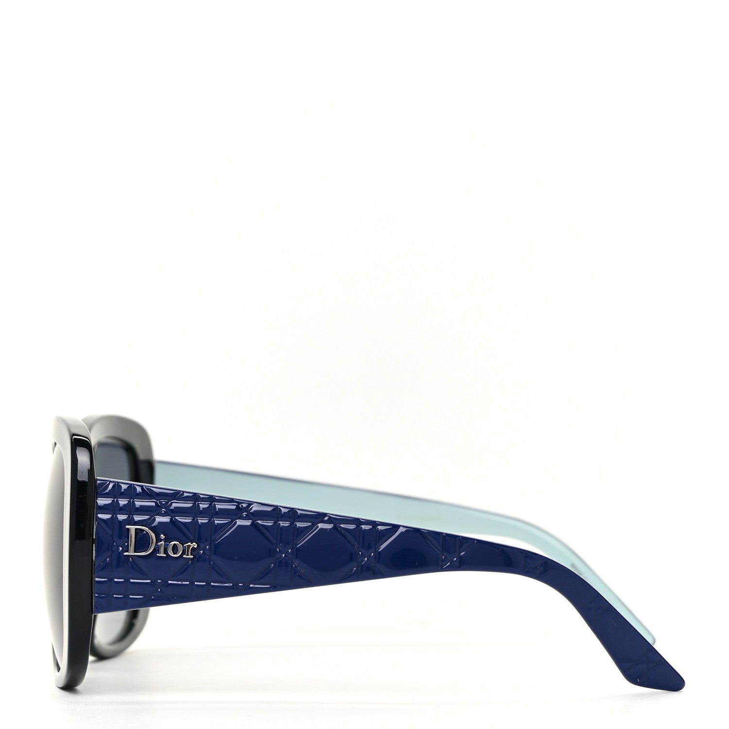 Christian Dior Resin Cannage Dior Lady Lady 1D Sunglasses Black Blue 3 of 8