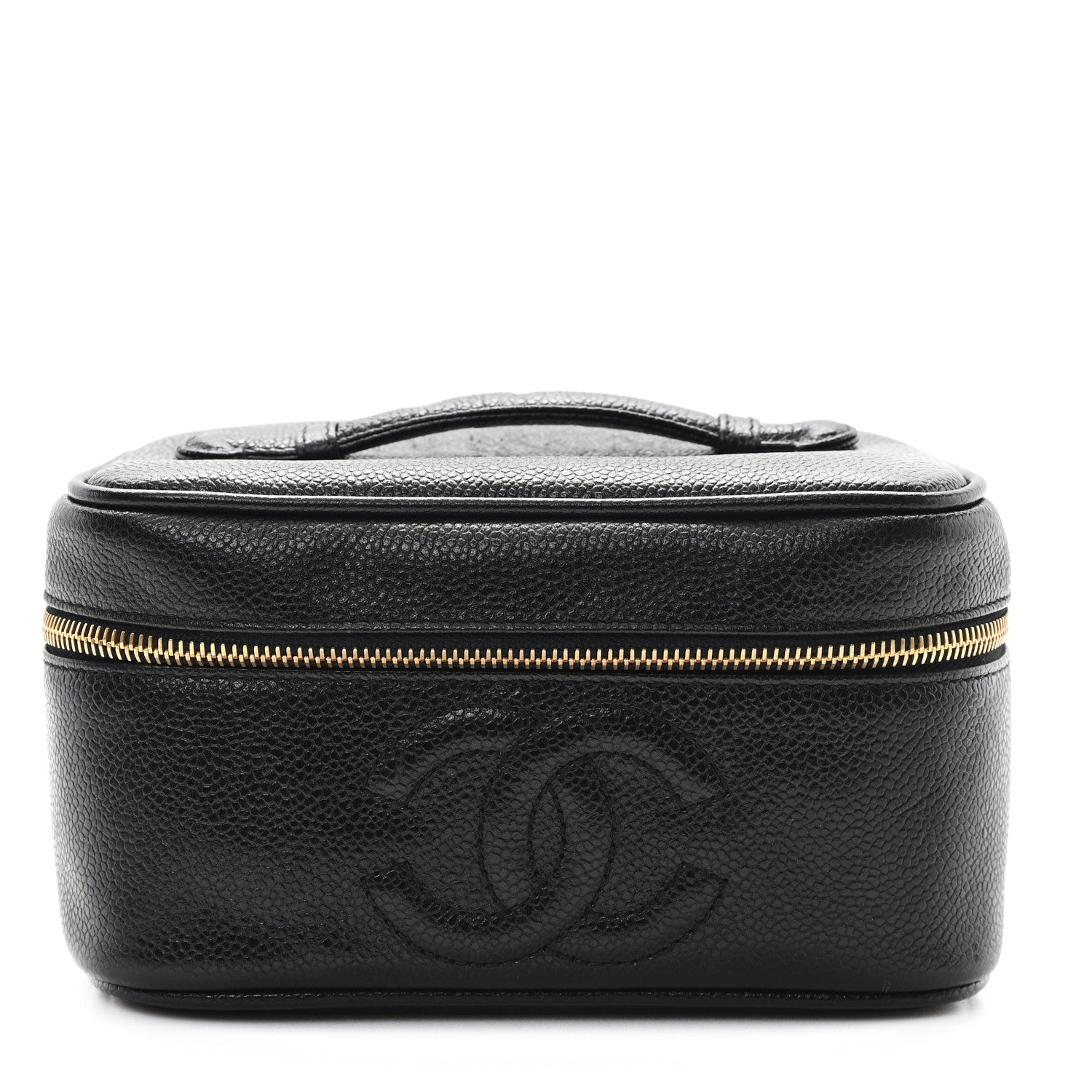 Chanel Caviar CC Vanity Cosmetic Case Black 1 of 9