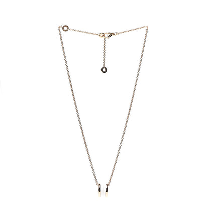 Bulgari 18K Rose Gold White Ceramic B.Zero1 Pendant Necklace 2 of 5