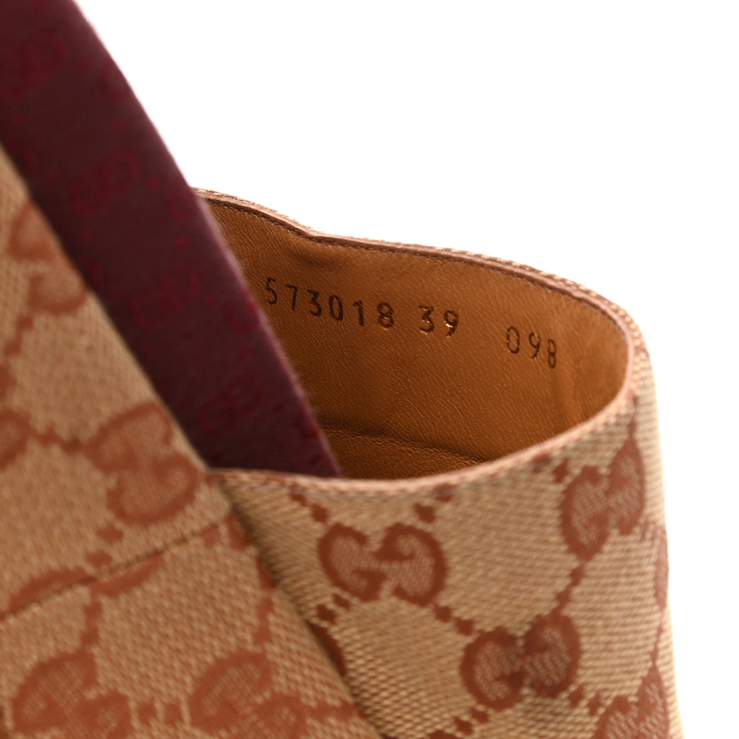 Gucci Canvas GG Monogram Angelina Platform Slide Sandals 39 Beige Ruggine 8 of 8