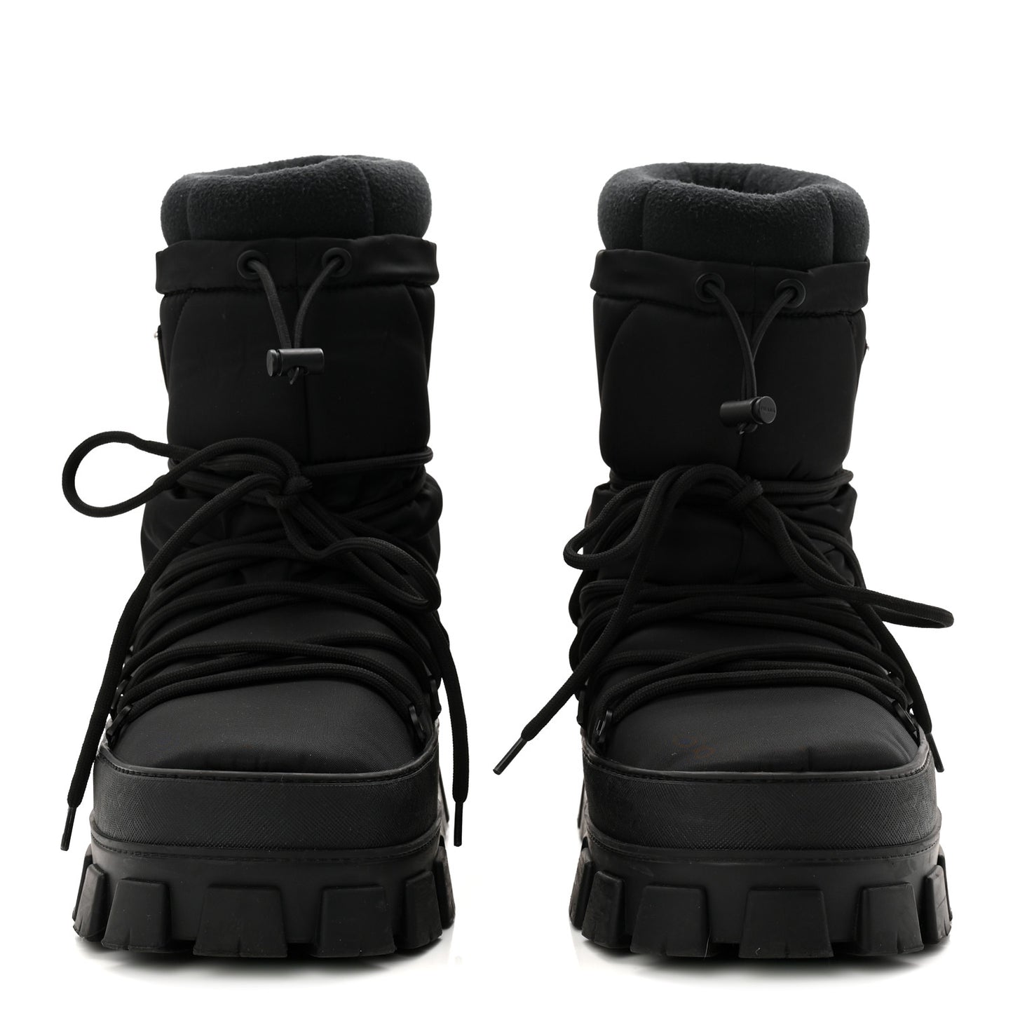 Re-Nylon Triangle Logo Apres Ski Ankle Boots 42 Black